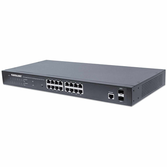 Switch Administrable Gigabit Ethernet de 16 puertos PoE+ con 2 puertos SFP - Intellinet México