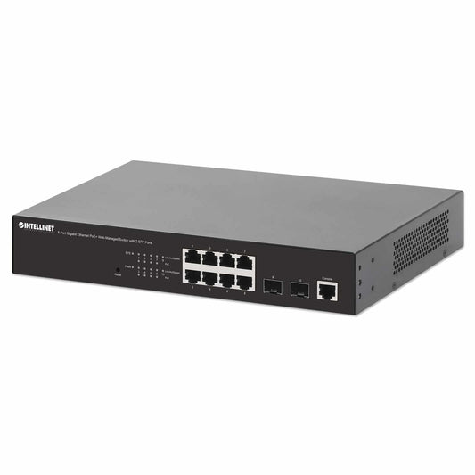 Switch Administrable Gigabit Ethernet de 8 puertos PoE+ con 2 puertos SFP - Intellinet México