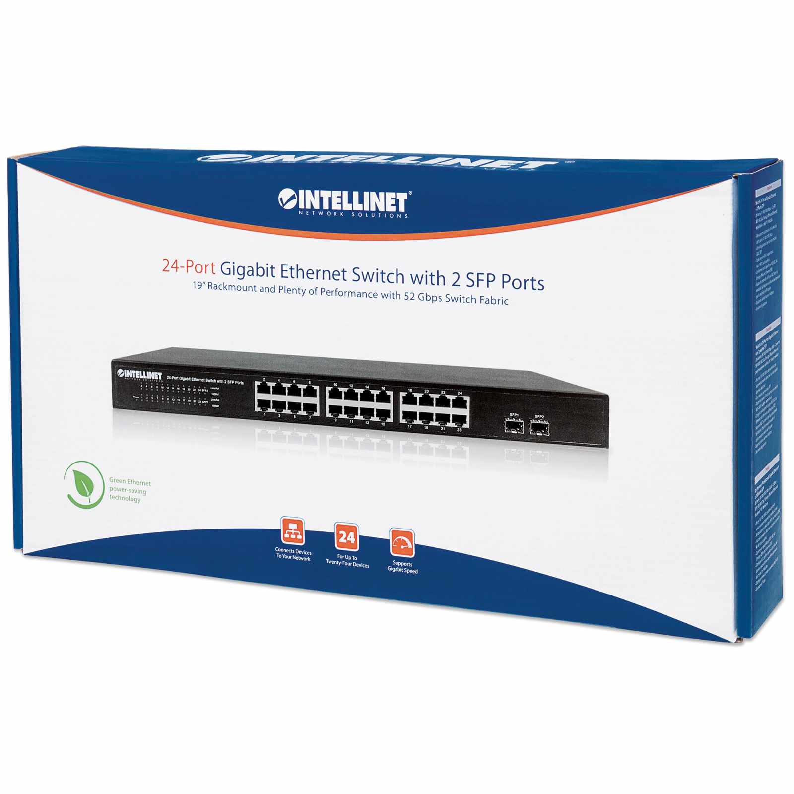 Switch de 24 Puertos Gigabit Ethernet con 2 puertos SFP - Intellinet México