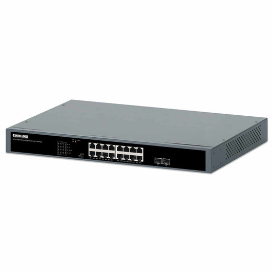 Switch PoE+ con 16 puertos Gigabit Ethernet y 2 puertos SFP - Intellinet México