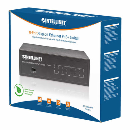 Switch PoE+ Gigabit Ethernet de 8 puertos - Intellinet México