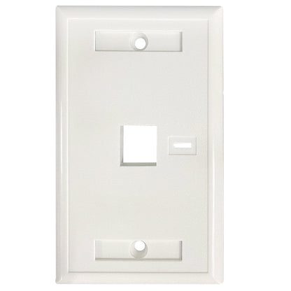 Tapa para caja (Faceplate) Montaje al ras de pared, con pestaña para etiquetas, 1 salida, blanco - Intellinet México