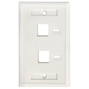 Tapa para caja (Faceplate) Montaje al ras de pared con pestaña para etiquetas - Intellinet México