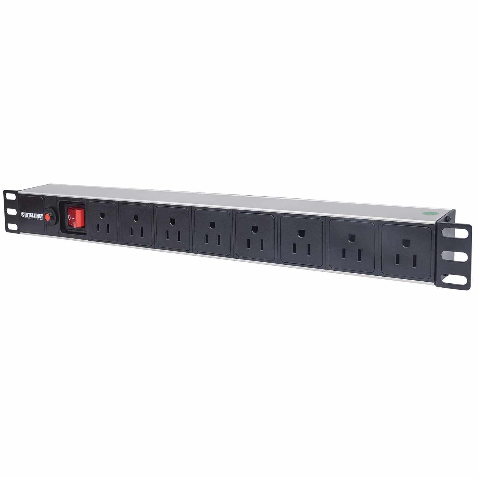 Unidad de distribución de alimentación (PDU) de 8 salidas para montaje en rack 1U de 19" - Intellinet México