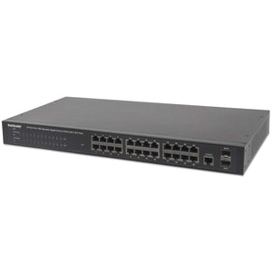 Switch Administrable por Web Gigabit Ethernet de 24 puertos PoE+ y 2 puertos SFP Image 1