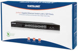 Switch de 24 Puertos Gigabit Ethernet con 2 puertos SFP Packaging Image 2